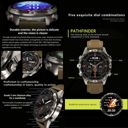 HAMTOD GT45 1.6 inch Waterproof Smart Watch, Support Bluetooth Call / Heart Rate / Blood Oxygen Monitoring