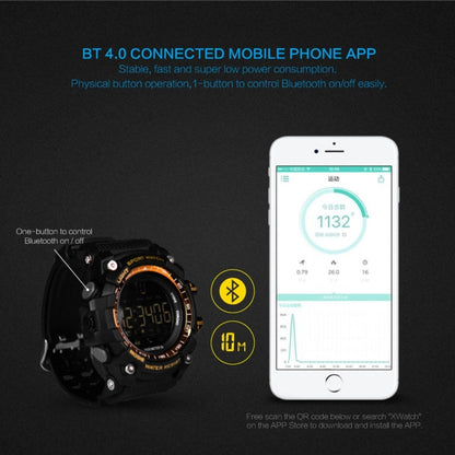 EX16 1.12 Inch FSTN LCD Full Angle Screen Display Sport Smart Watch, IP67 Waterproof, Support Pedometer / Stopwatch / Alarm / Notification Remind / Call Notify / Camera Remote Control / Calories Burned, Compatible with Android and iOS Phones