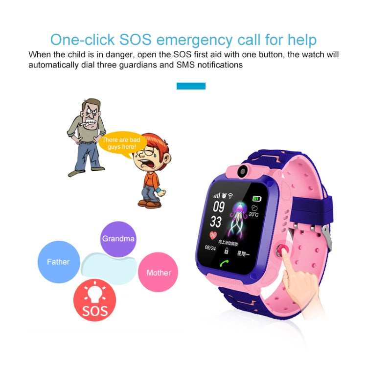 Q120 1.44 inch Color Screen Smartwatch for Children IP67 Waterproof, Support LBS Positioning / Two-way Dialing / One-key First-aid / Voice Monitoring / Setracker APP