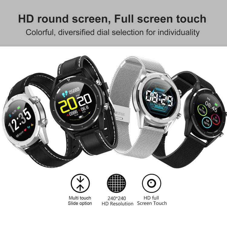 DT28 1.54inch IP68 Waterproof Silicone Strap Smartwatch Bluetooth 4.2, Support Incoming Call Reminder / Blood Pressure Monitoring / Watch Payment