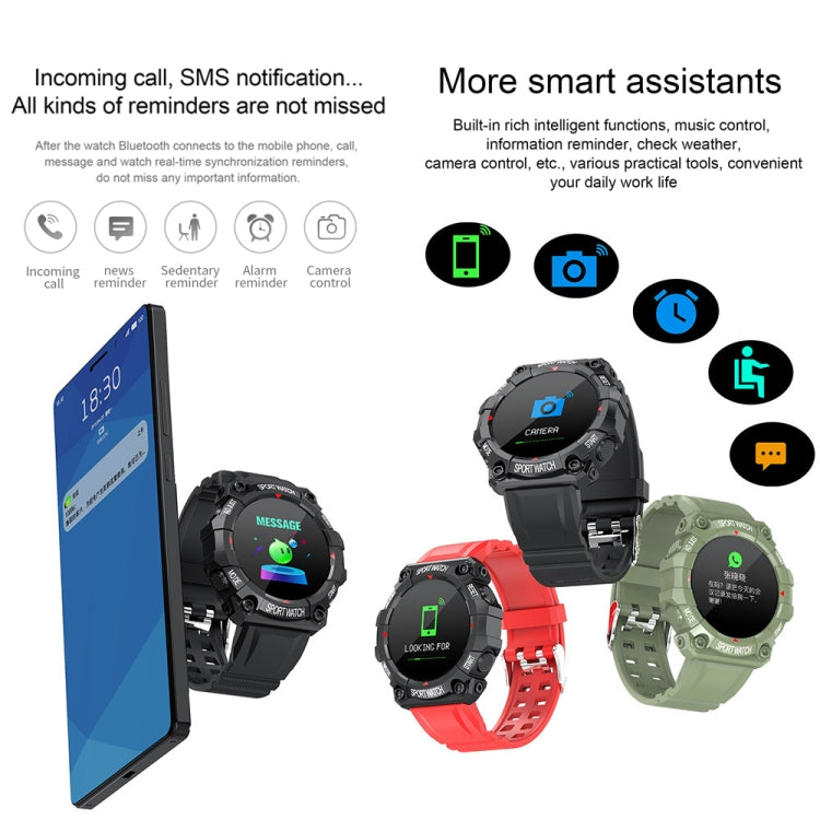 FD68 1.3 inch Color Round Screen Sport Smart Watch, Support Heart Rate / Multi-Sports Mode, FD68