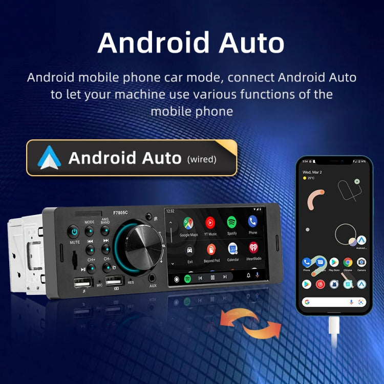 4 inch 800x480P Car Radio Receiver MP5 Player, Support FM & Bluetooth & SD Card with Remote Control, F7805C