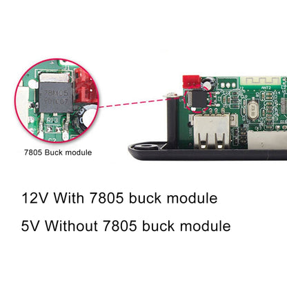 Car 12V Audio MP3 Player Decoder Board FM Radio TF USB 3.5 mm AUX, without Bluetooth and Recording, without Bluetooth and Recording