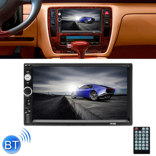 7010B HD 2 Din 7 inch Car Bluetooth Radio Receiver MP5 Player, Support FM & USB & TF Card, 7010B