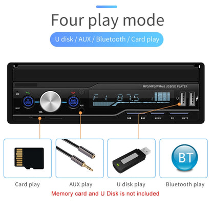 T100 7 inch HD Universal Car Radio Receiver MP5 Player, Support FM & AM & RDS & Bluetooth & Phone Link with Remote Control, T100