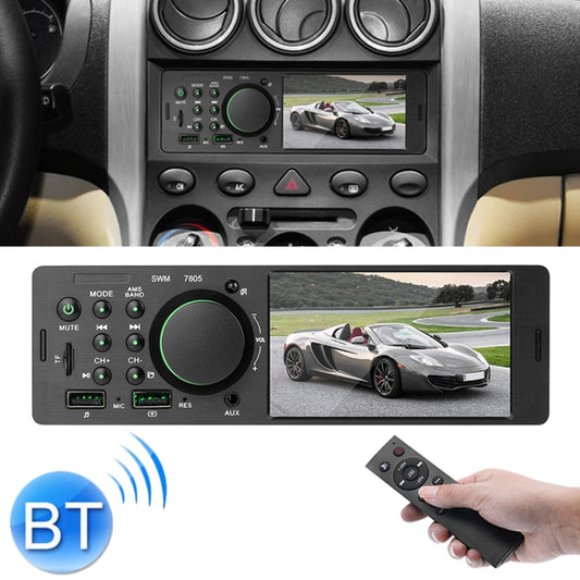 7805 4.1 inch Universal Car Radio Receiver MP5 Player, Support FM & Bluetooth & TF Card with Remote Control, 7805