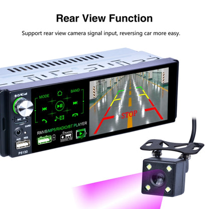 P5130 HD 1 Din 4.1 inch Car Radio Receiver MP5 Player, Support FM & AM & Bluetooth & TF Card, with Steering Wheel Remote Control, P5130