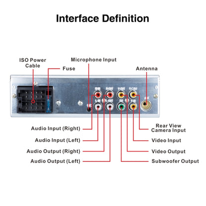 P5130 HD 1 Din 4.1 inch Car Radio Receiver MP5 Player, Support FM & AM & Bluetooth & TF Card, with Steering Wheel Remote Control, P5130