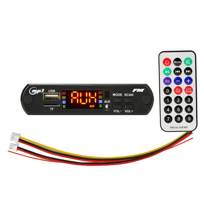 Car 5V Audio MP3 Player Decoder Board FM Radio TF USB 3.5mm AUX, with Bluetooth Function & Remote Control, 5V