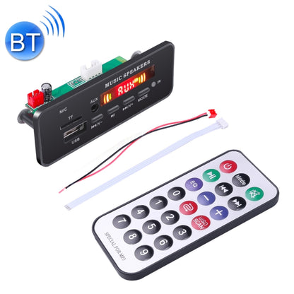 Car 12V 2x3W Audio MP3 Player Decoder Board FM Radio TF USB 3.5mm AUX, with Bluetooth & Recording Call Function & Remote Control, 12V