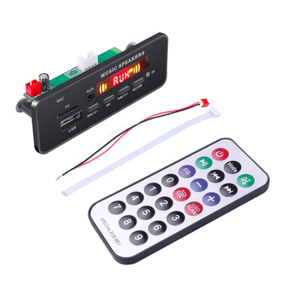 Car 12V 2x3W Audio MP3 Player Decoder Board FM Radio TF USB 3.5mm AUX, with Bluetooth & Recording Call Function & Remote Control, 12V