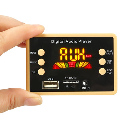 Car 12V Color Screen Audio MP3 Player Decoder Board FM Radio TF Card USB, with Bluetooth Function & Remote Control, 12V