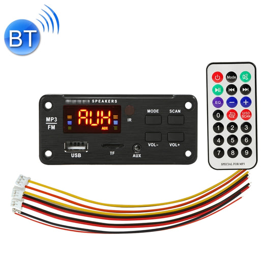 Car 5V Color Screen Display Bluetooth 5.0 Audio MP3 Player Decoder Board FM Radio TF Card USB 3.5mm AUX, with Remote Control, 5V