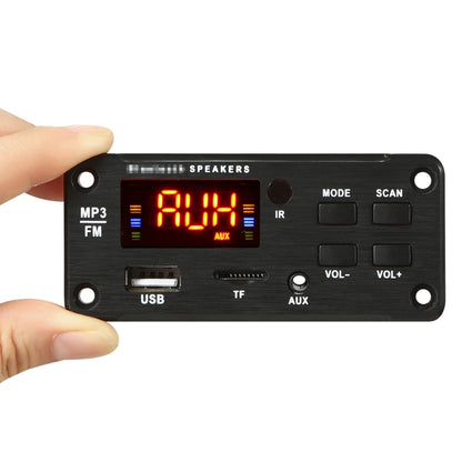 Car 5V Color Screen Display Bluetooth 5.0 Audio MP3 Player Decoder Board FM Radio TF Card USB 3.5mm AUX, with Remote Control, 5V