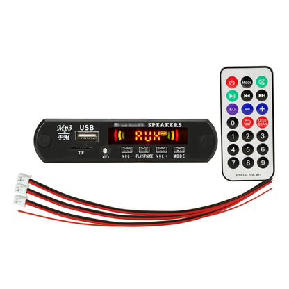 Car 12V 2x3W Audio MP3 Player Decoder Board FM Radio TF USB 3.5mm AUX, with Bluetooth / Recording Call Function / Power Amplifier / Remote Control, 12V