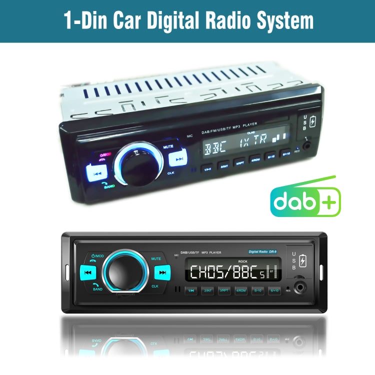 1-Din Car DAB Radio Player Stereo System FM Receiver, Support Bluetooth & U Disk & MP3 & TF Card, 1-Din Car DAB Radio Player