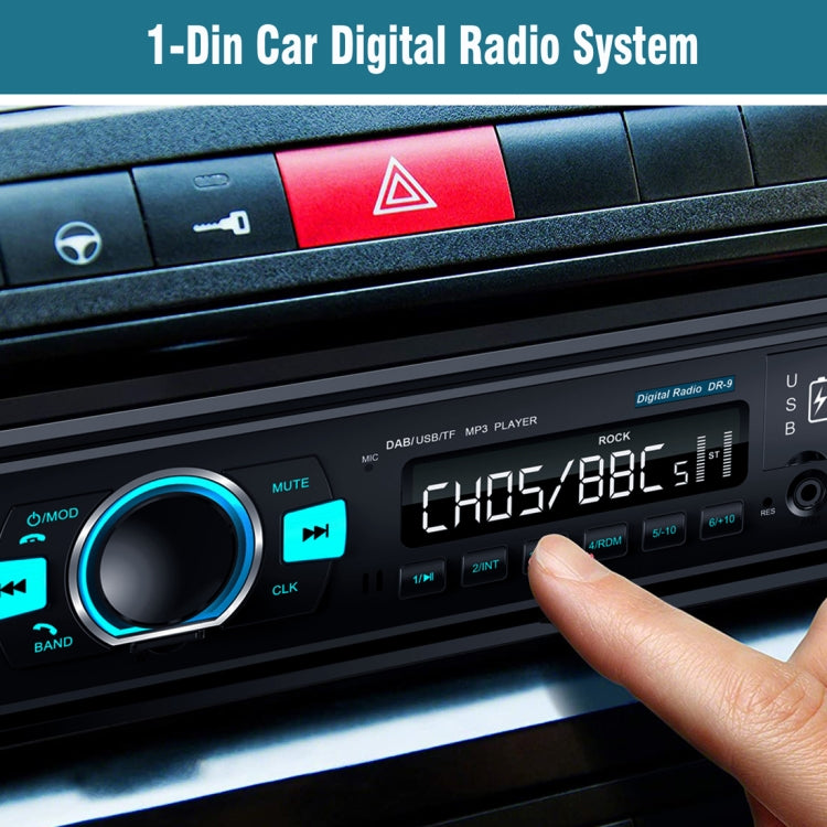 1-Din Car DAB Radio Player Stereo System FM Receiver, Support Bluetooth & U Disk & MP3 & TF Card, 1-Din Car DAB Radio Player