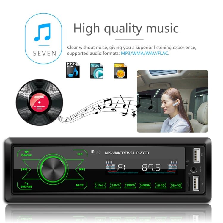 M10 12V Car Radio Receiver MP3 Player, Support Bluetooth Hand-free Calling / FM / USB / SD Card, M10