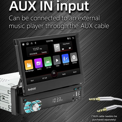 HD 7 inch Single Din Car Android Player GPS Navigation Bluetooth Touch Stereo Radio, Support Mirror Link & FM & WIFI, 9706