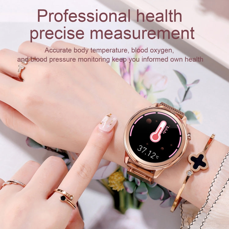 F80 1.3 inch TFT Color Screen IP68 Waterproof Women Smart Watch, Support Body Temperature Monitor / Blood Pressure Monitor / Menstrual Cycle Reminder