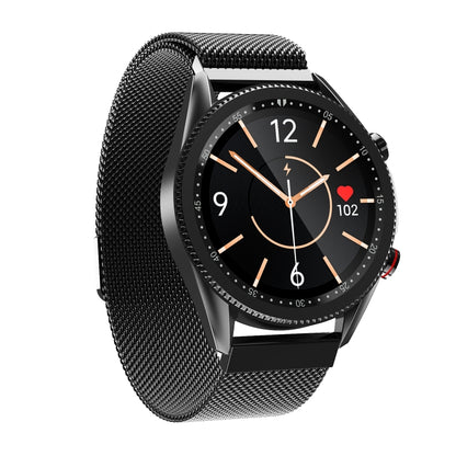 M98 1.28 inch IPS Color Screen IP67 Waterproof Smart Watch, Support Sleep Monitor / Heart Rate Monitor / Bluetooth Call, Style:Steel Strap, Steel Strap(Black), Steel Strap(Silver)