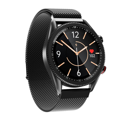 M98 1.28 inch IPS Color Screen IP67 Waterproof Smart Watch, Support Sleep Monitor / Heart Rate Monitor / Bluetooth Call, Style:Steel Strap, Steel Strap(Black), Steel Strap(Silver)