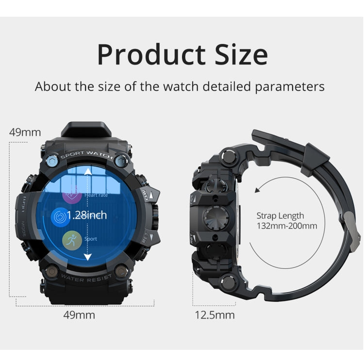 Lokmat ATTACK 1.28 inch TFT LCD Screen Smart Watch, Support Sleep Monitor / Heart Rate Monitor / Blood Pressure Monitor, ATTACK