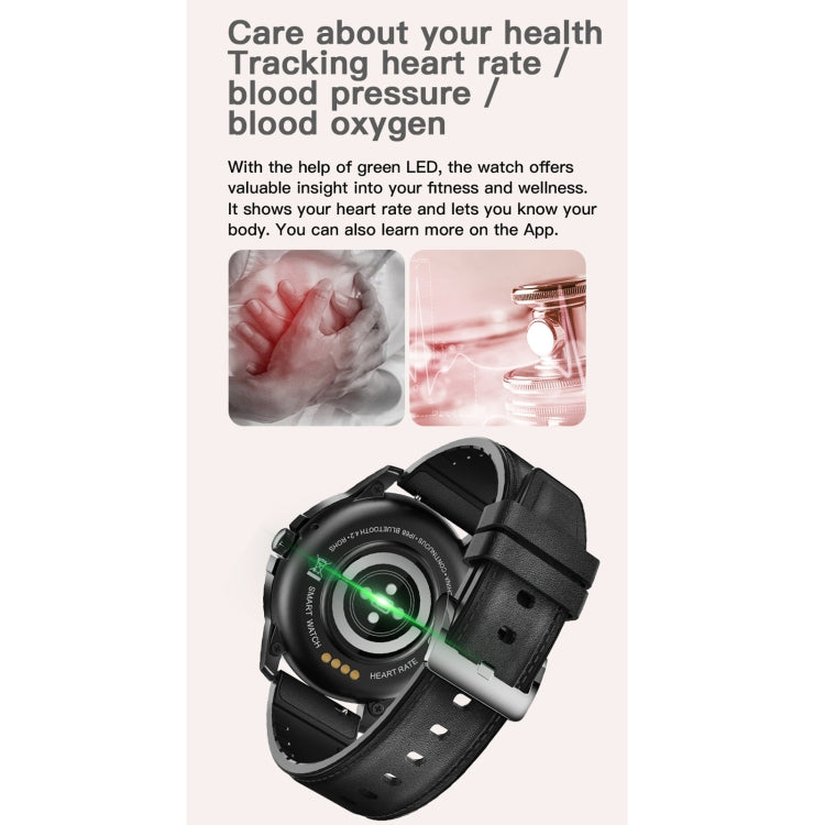 MX12 1.3 inch IPS Color Screen IP68 Waterproof Smart Watch, Support Bluetooth Call / Sleep Monitoring / Heart Rate Monitoring, Steel Strap, Silicone Strap