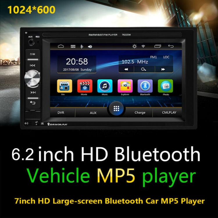 A2115 6.2 inch Car Dual DIN HD MP5 Player Support Bluetooth / FM / Phone Link / TF Card with Remote Control, A2115