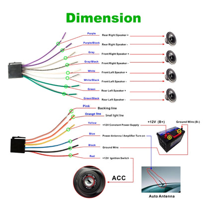 A2115 6.2 inch Car Dual DIN HD MP5 Player Support Bluetooth / FM / Phone Link / TF Card with Remote Control, A2115