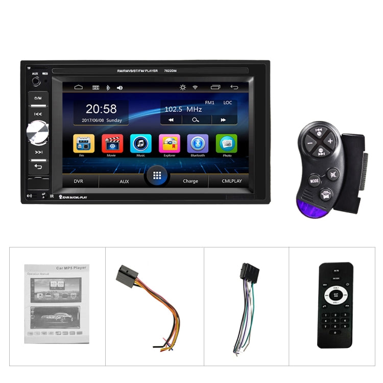 A2115 6.2 inch Car Dual DIN HD MP5 Player Support Bluetooth / FM / Phone Link / TF Card with Remote Control, A2115