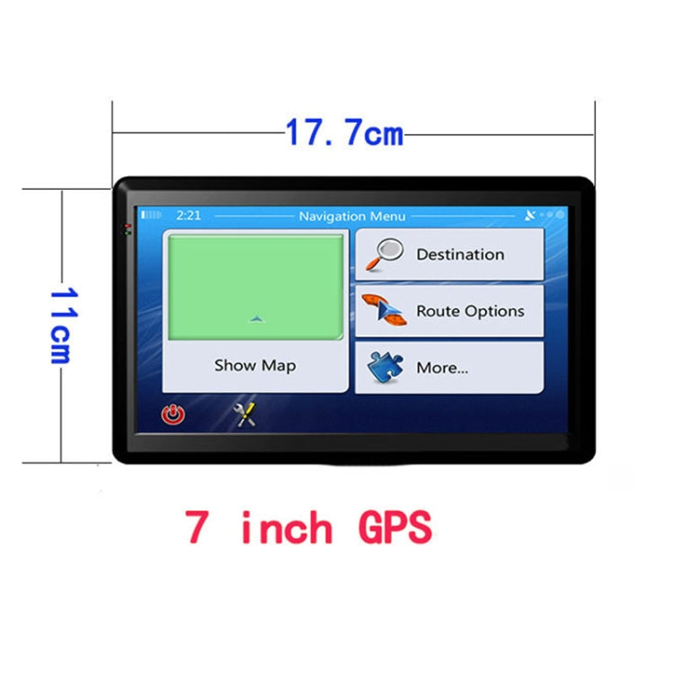 7 inch Car GPS Navigator 8G+256M Capacitive Screen High Configuration, Europe Map, Australia Map, Southeast Asia Map, North America Map, Middle East Map, South America Map, Africa Map