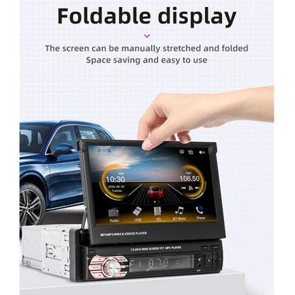 9601C HD 7 inch Universal Car Manually Retractable Screen MP5 Player with Carplay, Support FM & Bluetooth & TF Card, 9601C