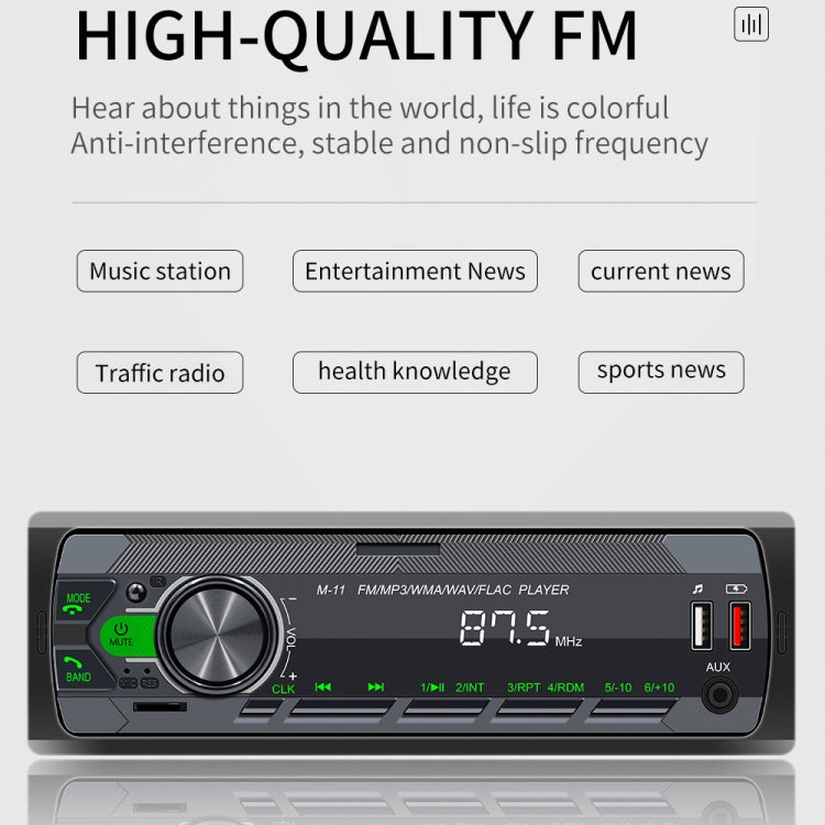 M11 Car Bluetooth MP3 Player Support Mobile Phone Interconnection / FM / TF Card, M11