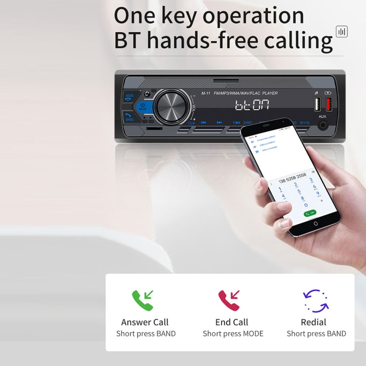 M11 Car Bluetooth MP3 Player Support Mobile Phone Interconnection / FM / TF Card, M11