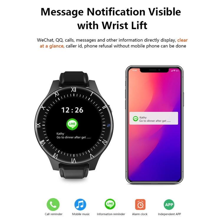 Rogbid Panda Pro 1.69 inch IPS Screen Dual Cameras Smart Watch, Support Heart Rate Monitoring/SIM Card Calling