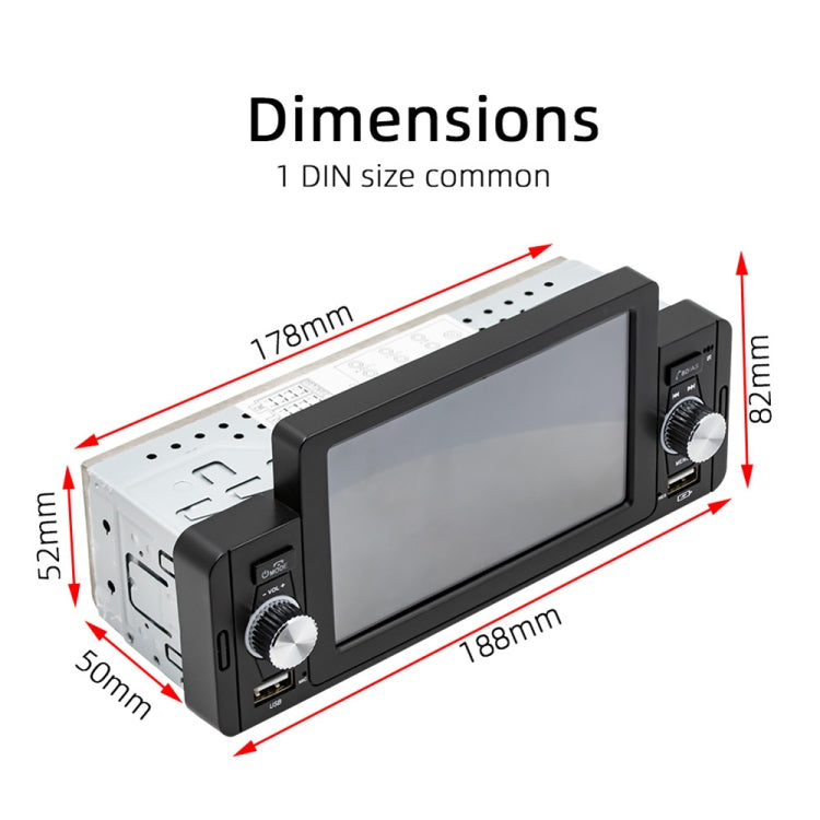 SWM-160C 5 inch Car Bluetooth 5.1 MP5 Player Support Phone Mirror Link / Steering Wheel Control, SWM-160C