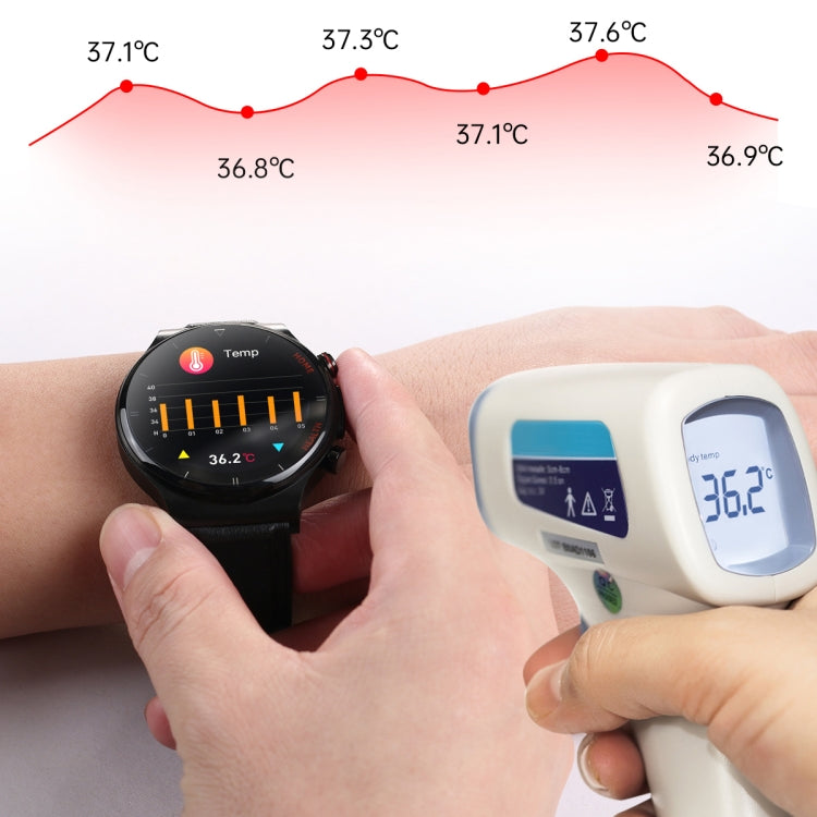 E300 1.32 Inch Screen TPU Watch Strap Smart Health Watch Supports Body Temperature Monitoring, ECG monitoring blood pressure