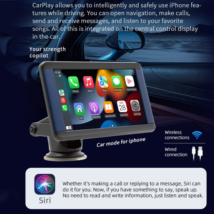 B300C 7 inch Car MP5 Player Carplay Mobile Phone Internet Tablet Monitor, B300C