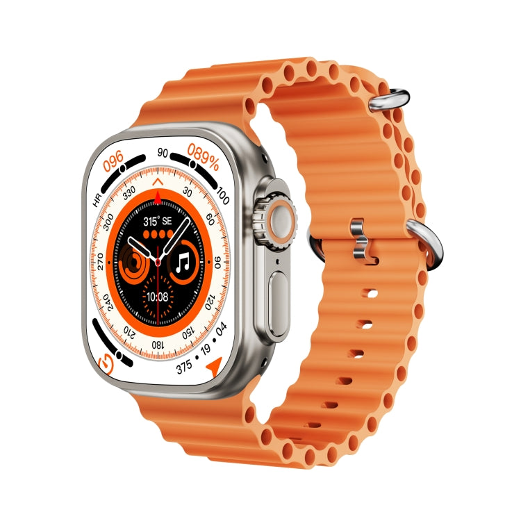 WS-E9 Ultra 2.2 inch IP67 Waterproof Metal Buckle Ocean Silicone Band Smart Watch, Support Heart Rate / NFC, Metal Buckle Ocean Silicone Band (Black), Metal Buckle Ocean Silicone Band (Orange), Metal Buckle Ocean Silicone Band (Blue)