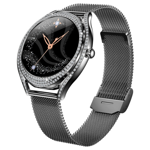 V66 1.28inch BT5.0 Smart Watch Support Heart Rate/ Sleep Detection, Steel Strap, Silicone Strap