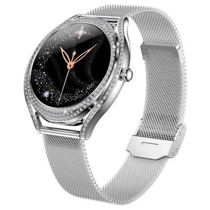 V66 1.28inch BT5.0 Smart Watch Support Heart Rate/ Sleep Detection, Steel Strap, Silicone Strap