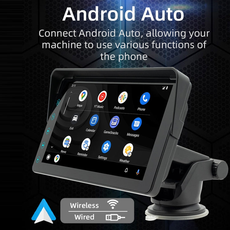 B5311 7 inch Portable Car MP5 Player Support CarPlay / Android Auto, B5311