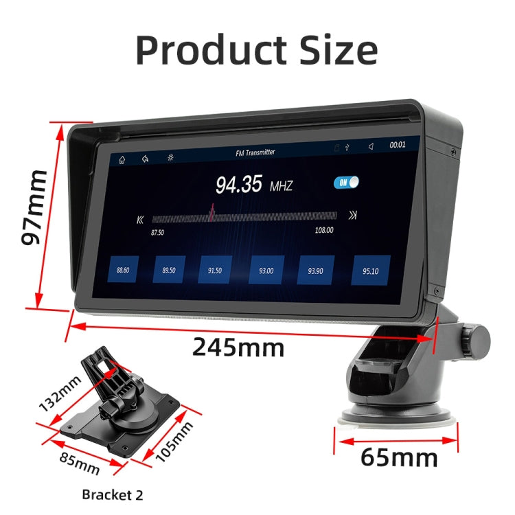 B5313 10.26 inch Portable Car MP5 Player Support CarPlay / Android Auto, B5313