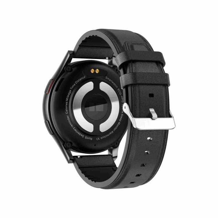 1.43 inch Leather Strap Bluetooth Call Smart Watch Support ECG / Non-invasive Blood Sugar, Leather Strap Black, Leather Strap Brown