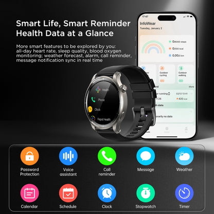 JOYROOM JR-FV1 Venture Series 1.43 inch Bluetooth Call Smart Watch Supports Sleep Monitoring/Blood Oxygen Detection