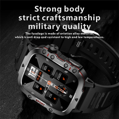 QX11 1.96 inch BT5.2 Smart Sport Watch, Support Bluetooth Call / Sleep / Blood Oxygen / Heart Rate / Blood Pressure Health Monitor