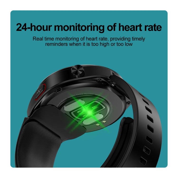 S22 Air Pump Blood Pressure Testing ECG Health Smart Watch, 1.39 inch Round Screen