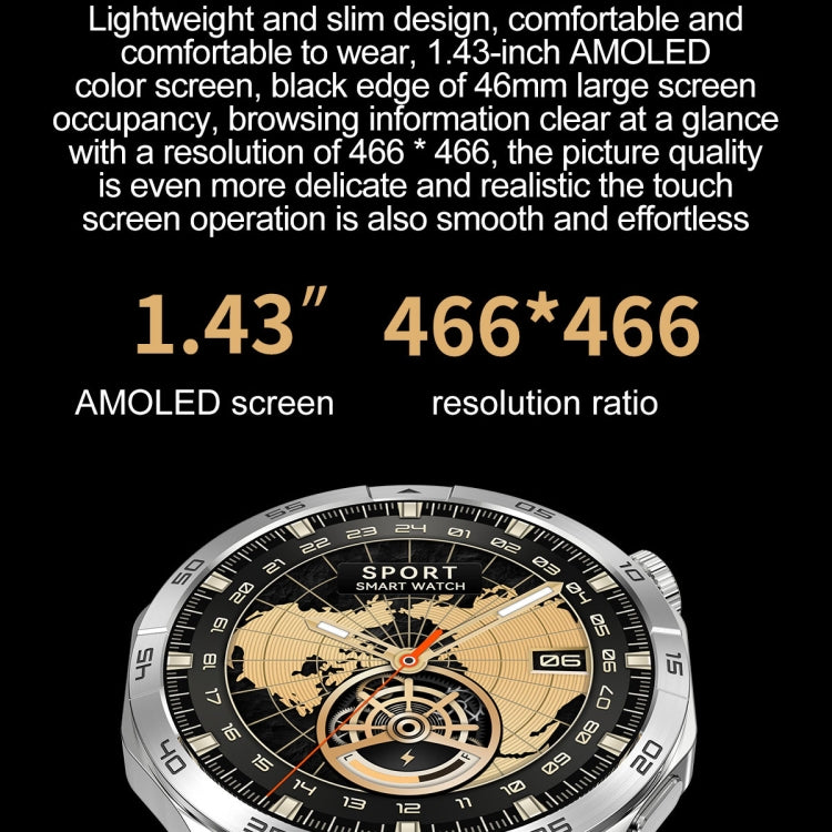 LEMFO HK4 1.43 inch AMOLED Round Screen Smart Watch Supports Bluetooth Calls