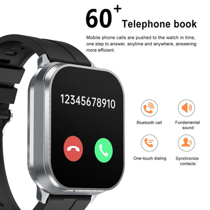 D8 Pro 2.01 inch 2 in 1 Bluetooth Earphone Steel Strap Smart Watch, Support NFC with Cover